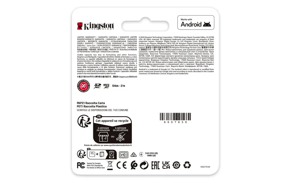 KINGSTON 1TB microSDXC Canvas Go Plus Gen4 200MB/s A2 U3 V30 Card bez adaptéru