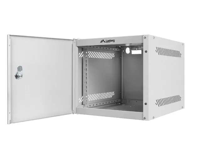 LANBERG RACKOVÁ SKŘÍŇ 10" NÁSTĚNNÁ 4U/280X310 PRO VLASTNÍ MONTÁŽ S KOVOVÝMI DVEŘMI ŠEDÁ -FLAT PACK