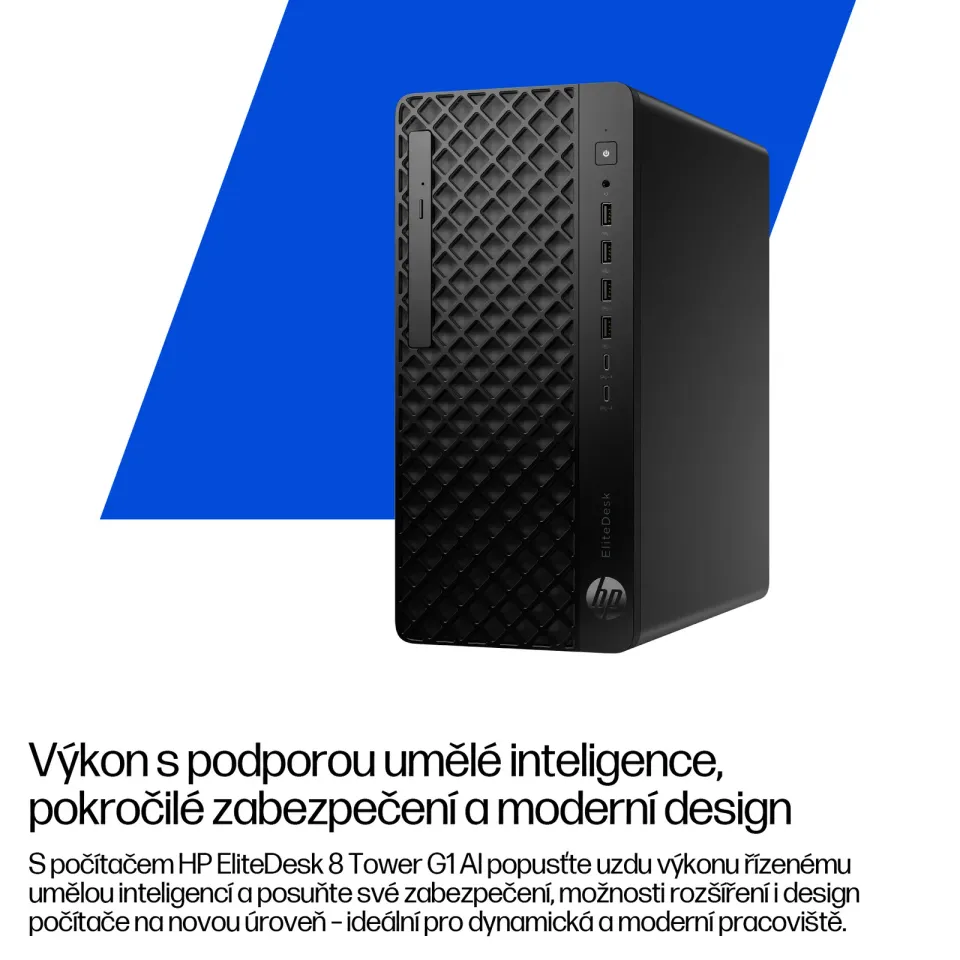 HP PC EliteDesk 8 Tower G1i AI, U7 265,1x32GB,1TB,RTX 5060/8GB 3xDP+HDMI,kl. a myš,500W platin,2xDP+HDMI+USB-C,Win11Pro