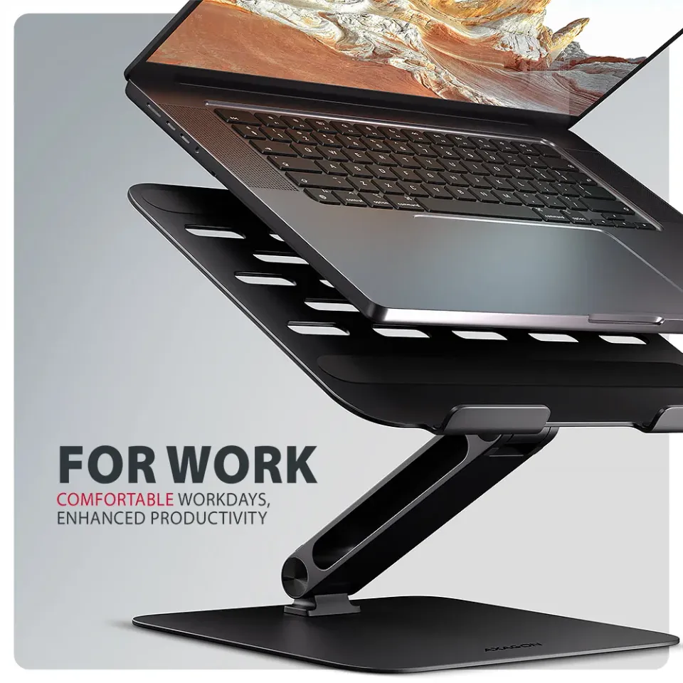 AXAGON STND-LQB hliníkový HQ stojan na notebook 10"-17.3" nastavitelná výška a ú
