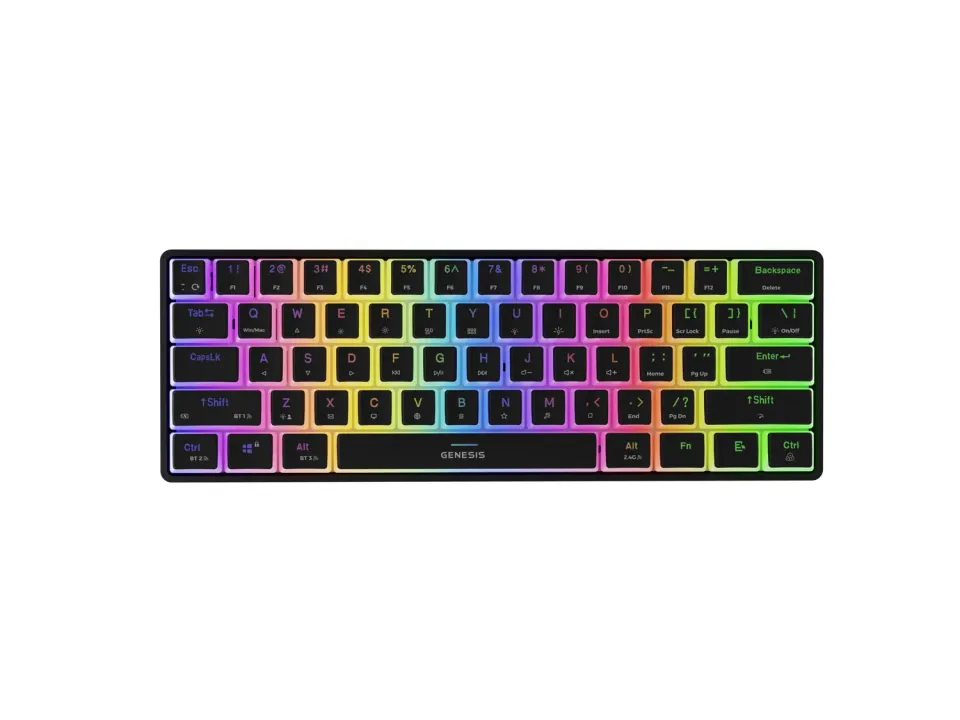 Genesis herní klávesnice THOR 660 G2/Gateron Brown/USB+BT/US layout/Černá