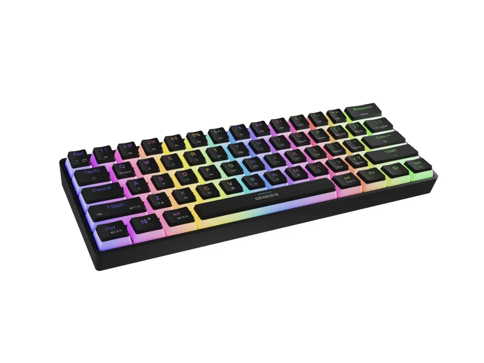 Genesis herní klávesnice THOR 660 G2/Gateron Brown/USB+BT/US layout/Černá