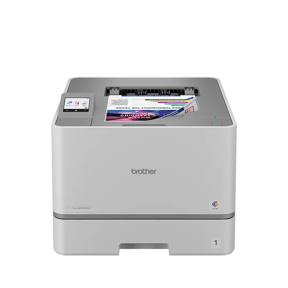 Brother HL-L8570CDW – barevná laserová tiskárna A4, 31 str./min, oboustranný tisk, dotykový displej, Wi-Fi 5 GHz a gigabit LAN