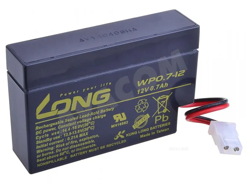 Avacom Long Baterie 12V 0,7Ah olověný akumulátor AMP