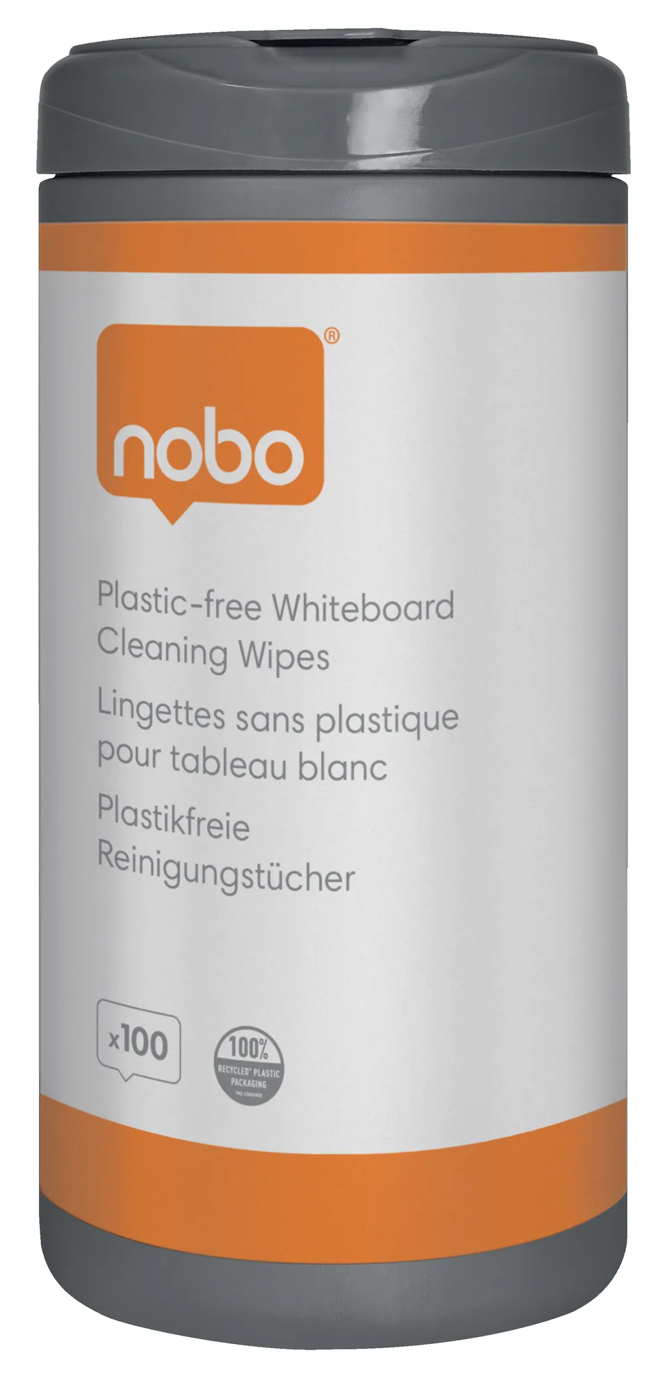 Nobo Vlhčené čistící ubrousky na popisovací tabule Nobo, 100 ks (recyklovaný obs