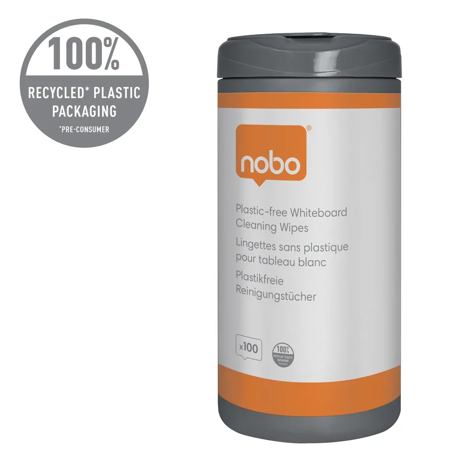Nobo Vlhčené čistící ubrousky na popisovací tabule Nobo, 100 ks (recyklovaný obs