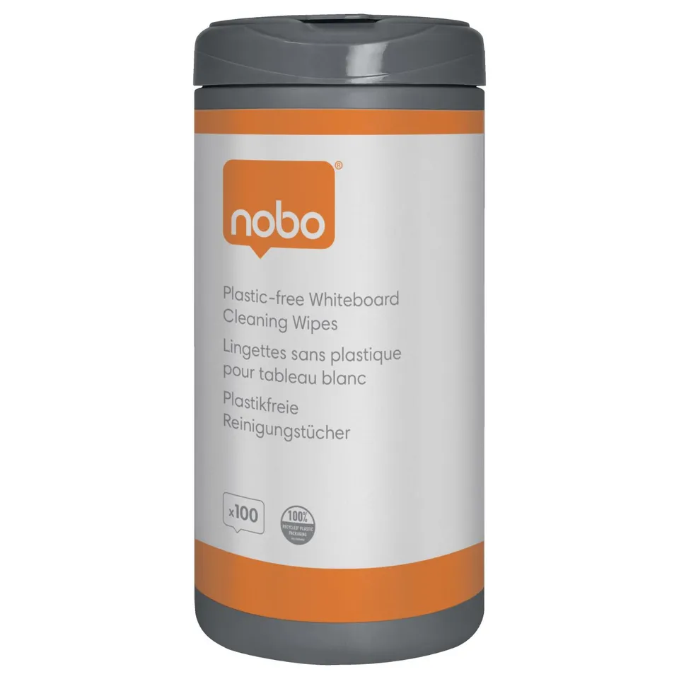 Nobo Vlhčené čistící ubrousky na popisovací tabule Nobo, 100 ks (recyklovaný obs