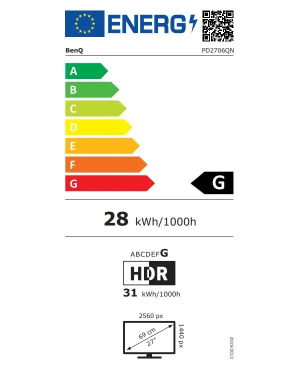 BenQ LCD PD2706QN 27" IPS/2560x1440/350 nits/1000:1/5ms/HDMI/DP/6xUSB/Repro/Pivo
