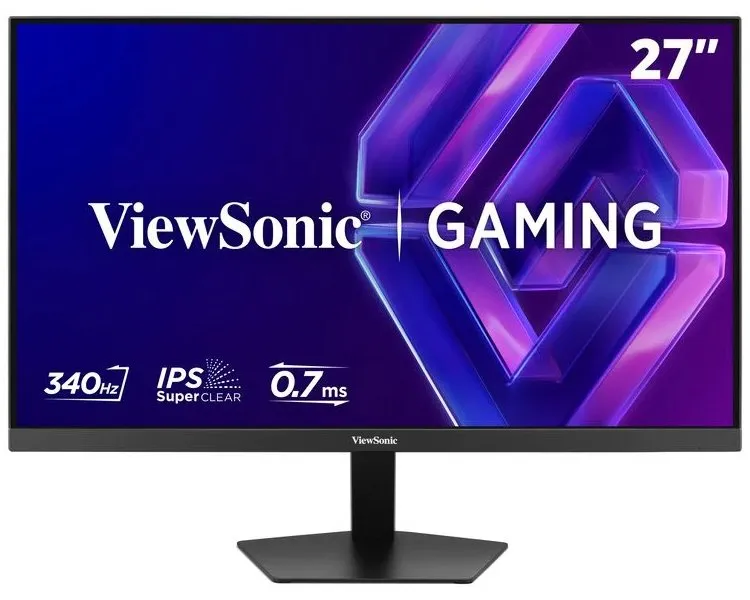 ViewSonic VX2738-2K 27" IPS QHD 2560x1440 flat 0.7ms MPRT 340Hz gaming monitor, 2 HDMI, DisplayPort, úzký rámeček