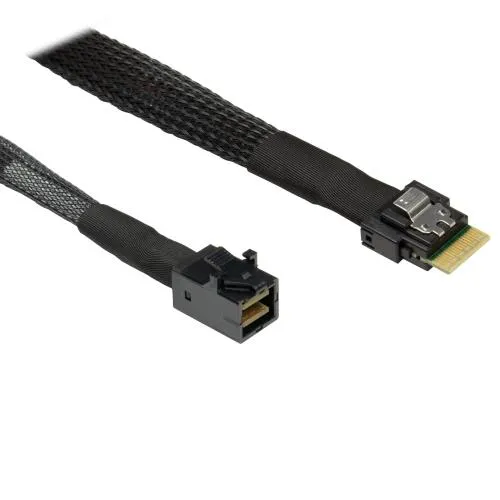 INTER-TECH kabel Slim SAS (SFF-8654 4i) na Mini-SAS HD (SFF-8643), 0,7m