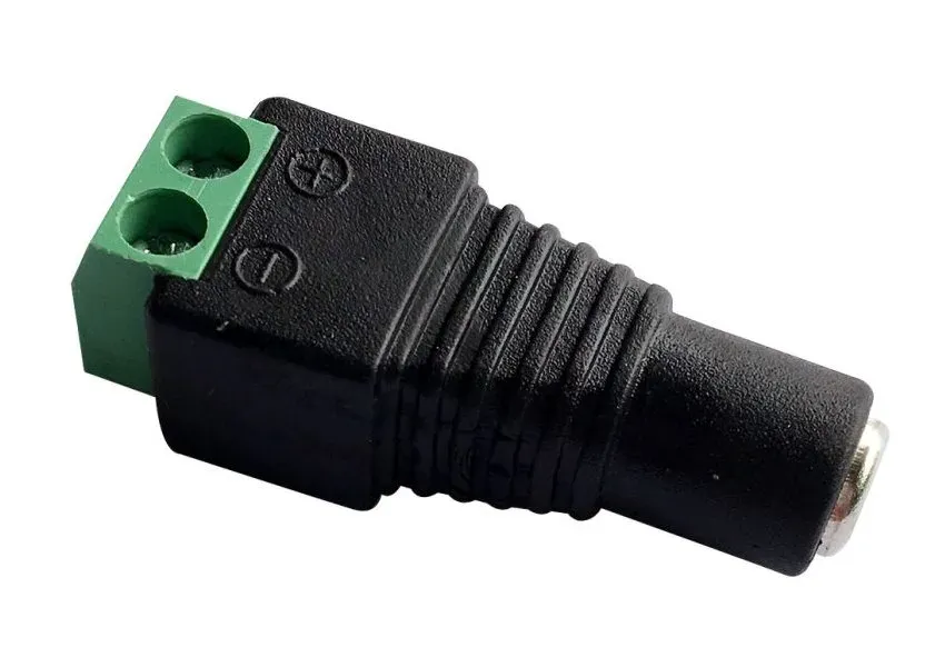 XtendLan Napájecí redukce plug/šroub - SAMICE 5,5/2,1mm (ke zdroji) na šroubovou svorkovnici