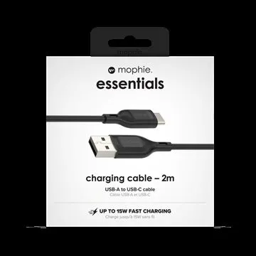 Univerzální kabel USB-A/USB-C 2m černý