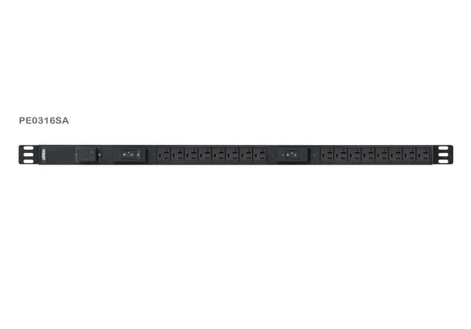 Aten PE0316S 0U Basic PDU s přepěťovou ochranou 32A přívodní kabel 1,6m IEC60309