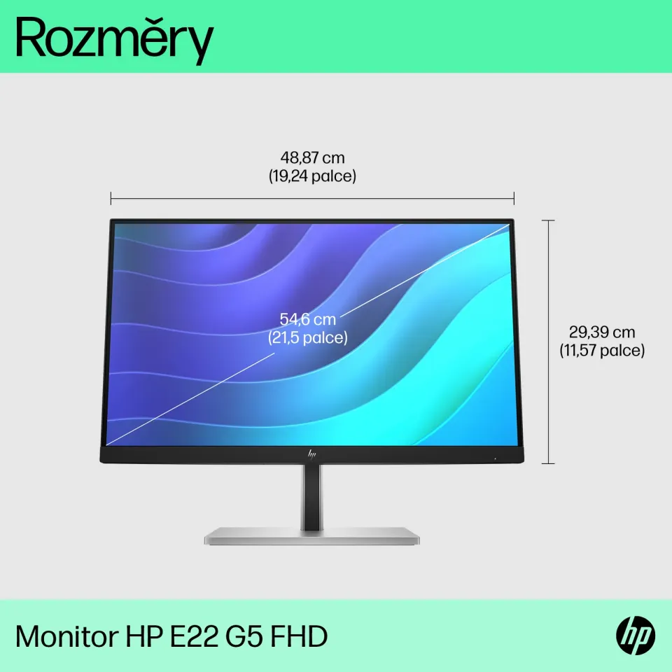 HP LCD E22 G5 21,5" IPS/FHD/5ms/250 nits/1000:1/DP/HDMI/4xUSB 3.2/LED micro-edge