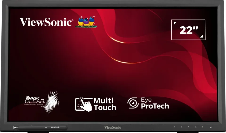 ViewSonic TD2223 / 22"/ IR Touch/ TN / 16:9/ 1920x1080/ 5ms / 250cd/m2 / DVI / HDMI/ VGA / USB/ Repro / Bookstand
