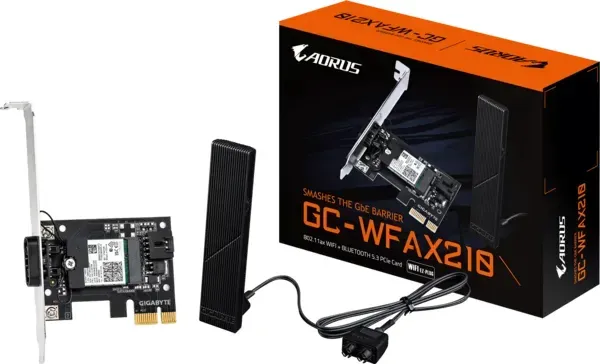 GIGABYTE PCI-E Wifi+BT 2400MBps 6E AX210 EZ-Plug
