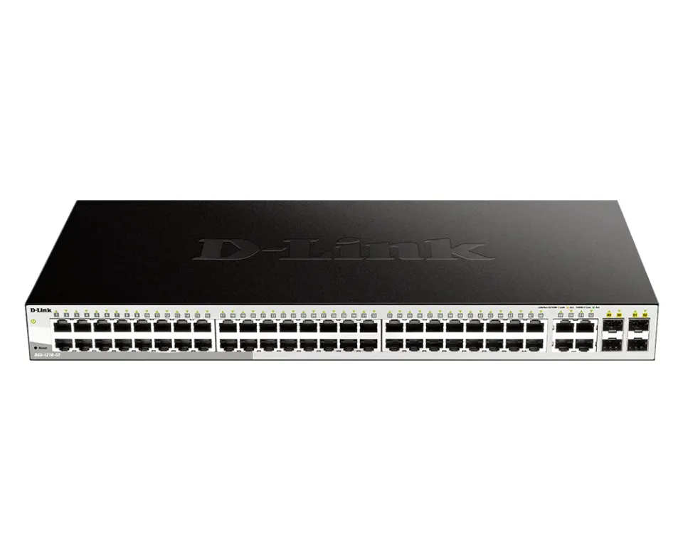D-Link DGS-1210-52 L2/L3 Smart+ switch, 48x GbE, 4x RJ45/SFP, fanless