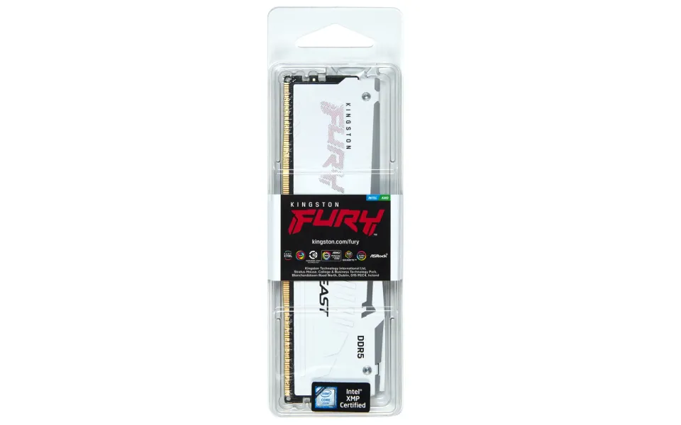 KINGSTON 16GB 6000MT/s DDR5 CL36 DIMM FURY Beast White RGB EXPO