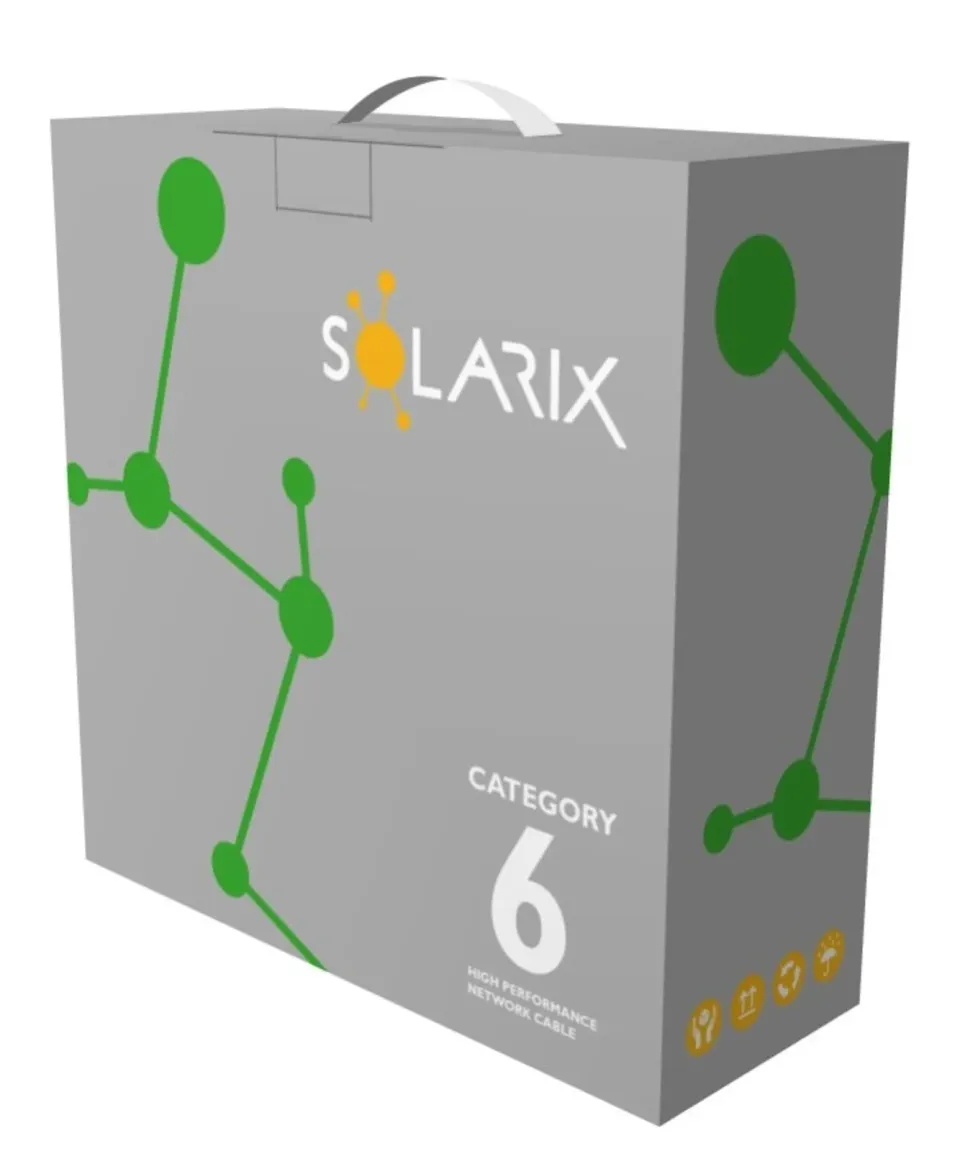 Instalační kabel Solarix CAT6 UTP PVC Eca 100m/box SXKD-6-UTP-PVC