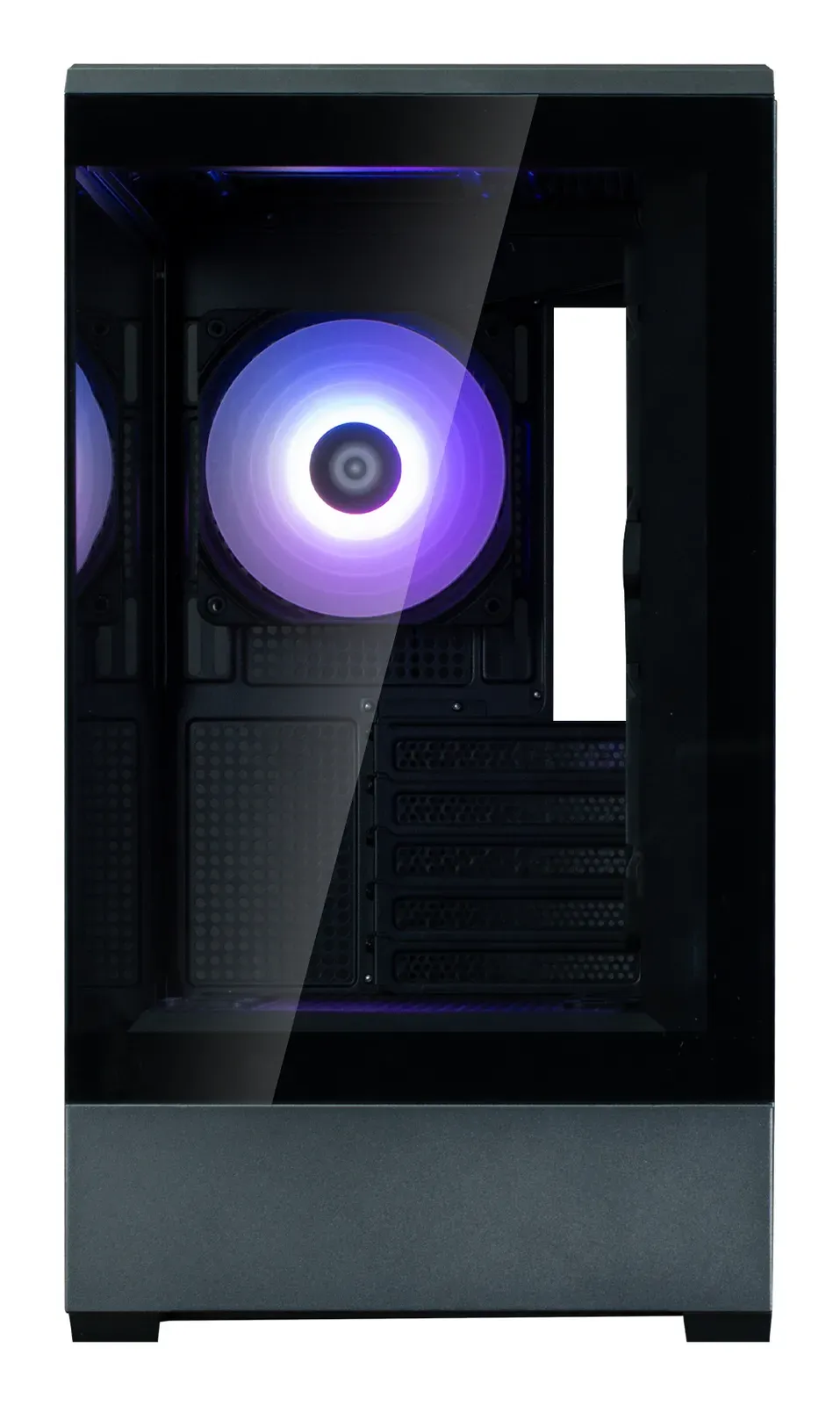 Zalman skříň P30 Black V2 / miniT / 3x120mm fan ARGB / USB 3.0 / USB-C / temperované sklo / černá