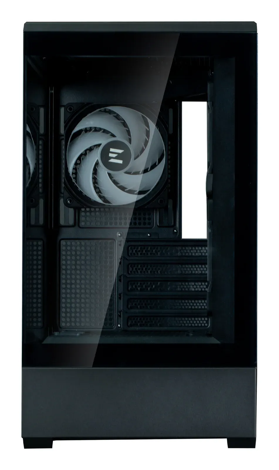 Zalman skříň P30 Black V2 / miniT / 3x120mm fan ARGB / USB 3.0 / USB-C / temperované sklo / černá