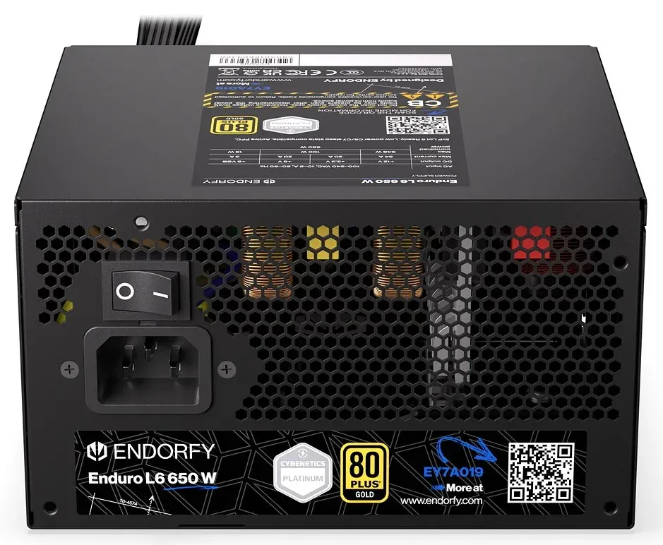 Endorfy Enduro L6 650W, Zdroj, ATX 3.1, 650W, aktivní PFC, 120mm ventilátor, PCI