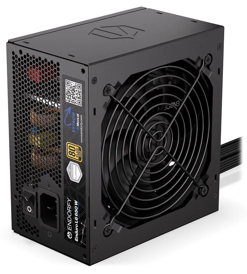 Endorfy Enduro L6 650W, Zdroj, ATX 3.1, 650W, aktivní PFC, 120mm ventilátor, PCI