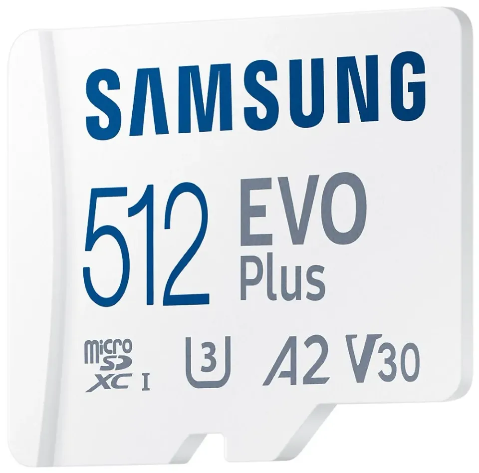 SAMSUNG micro SD card SDXC 512GB EVO PLUS class10 UHS-I U3 V30 (+ 1x adapter microSD na SD)