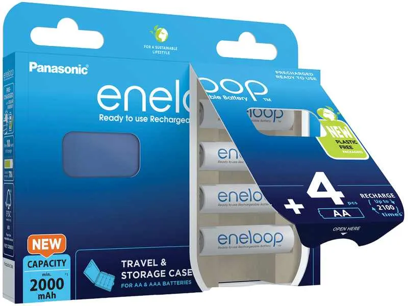 AVACOM Nabíjecí baterie AA Panasonic Eneloop N 1900mAh Ni-MH 4ks Blistr + CASE