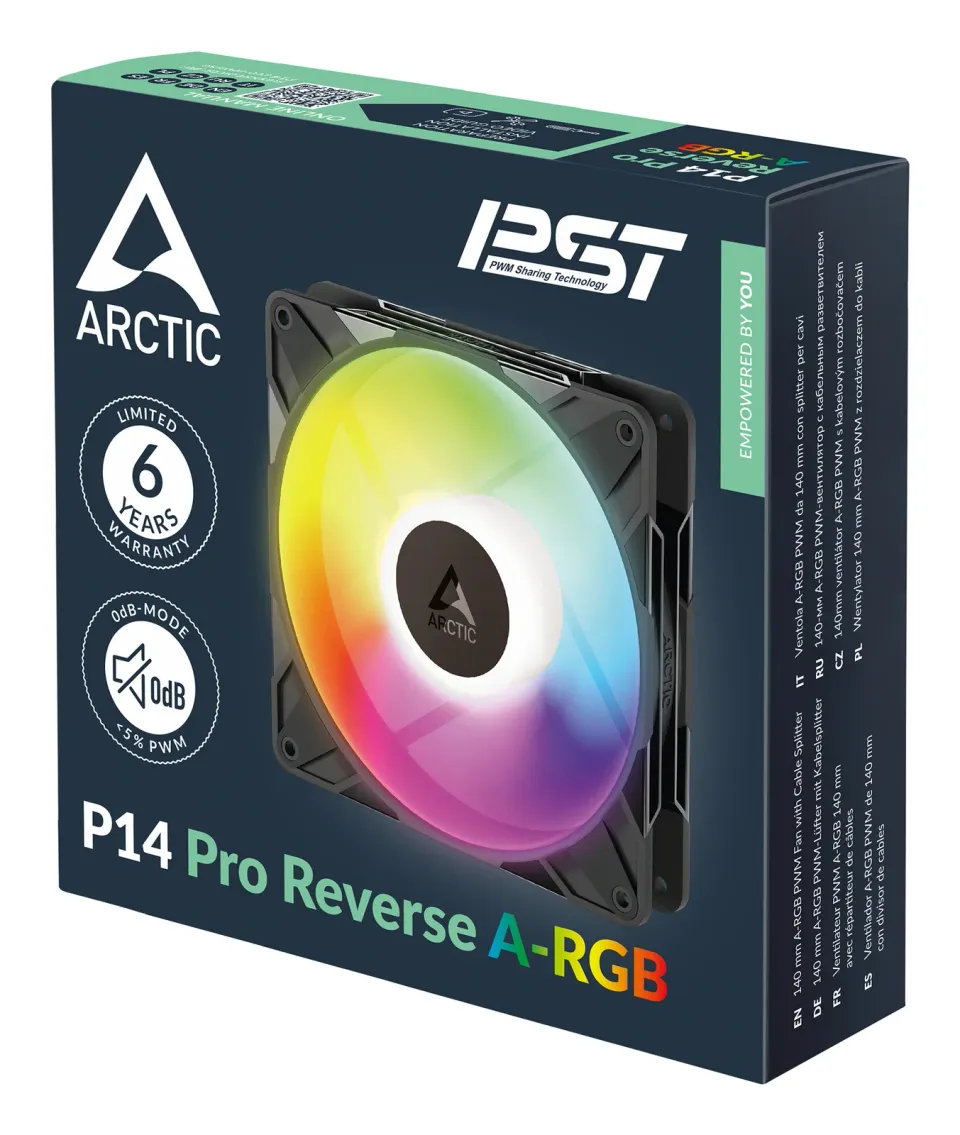 ARCTIC P14 Pro A-RGB Reverse Value pack (3 ks) ventilátor - 140mm, black