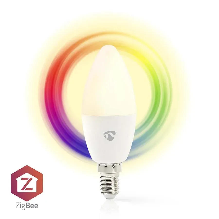 Nedis ZBLC10E14 - SmartLife Plnobarevná Žárovka| E14 | 4,9 W | 470 lm | RGB / Te