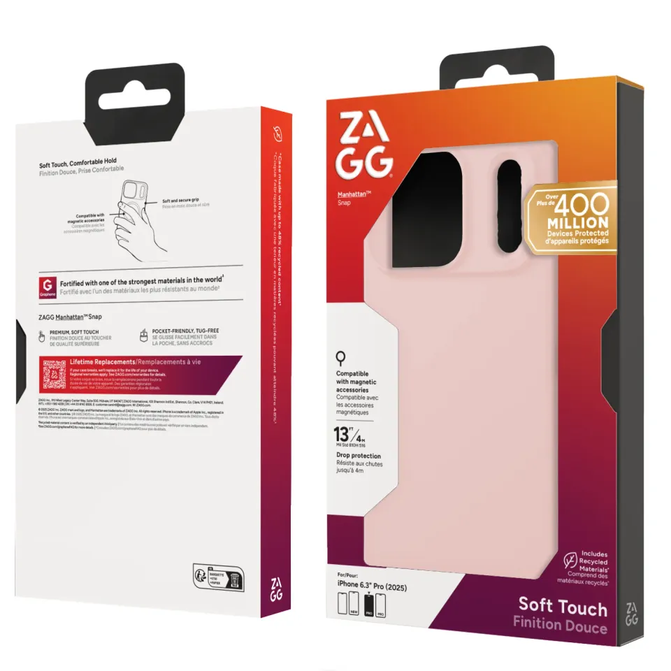 ZAGG Ochranný kryt Manhattan Snap Apple 17 Pro Pink Blush