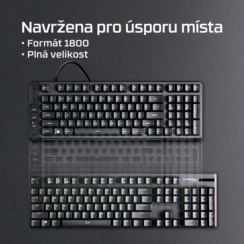 HyperX Eve 1800/Drátové USB-A/US/Černá