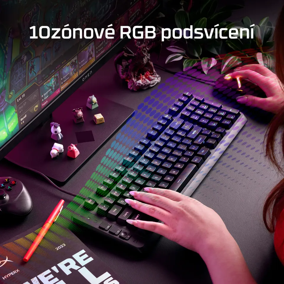 HyperX Eve 1800/Drátové USB-A/US/Černá