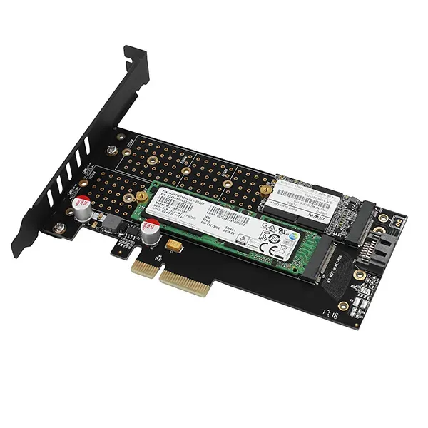 AXAGON PCEM2-DC, PCIe x4 - M.2 NVMe M-key + SATA B-key slot adaptér, chladič, vč