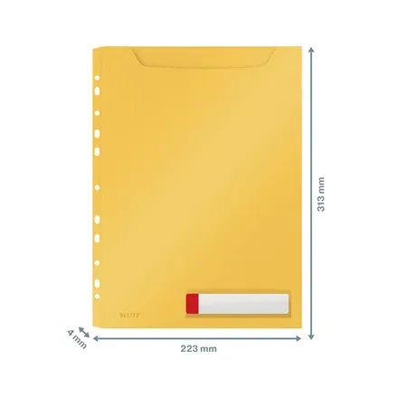 LEITZ Desky velkokapacitní Cosy A4, neprůhledný PP, 3 ks, teplá žlutá