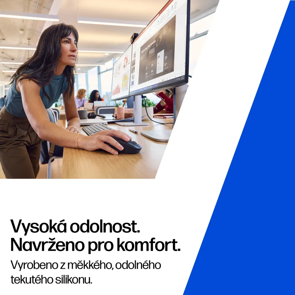 HP Bezdrátová myš HP 705 Rechargeable Mouse, USB, Bluetooth, 6000 dpi, černá, plné nabití za 3min.