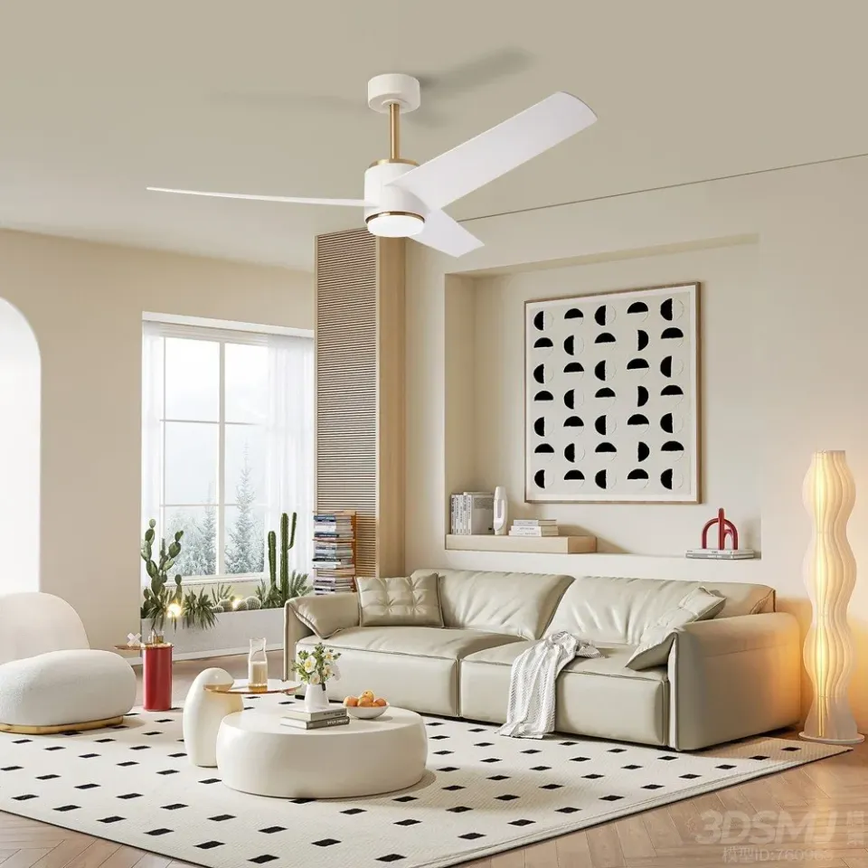 IMMAX NEO LITE BEAUTY SMART LED stropní svítidlo s ventilátorem 18W, Wi-Fi, TUYA, růžové zlato-bílé