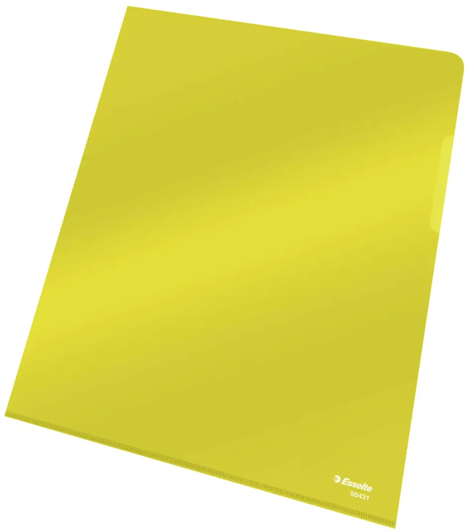 Esselte desky L Premium A4, PVC, 150 mic, sáček 25 ks, žlutá