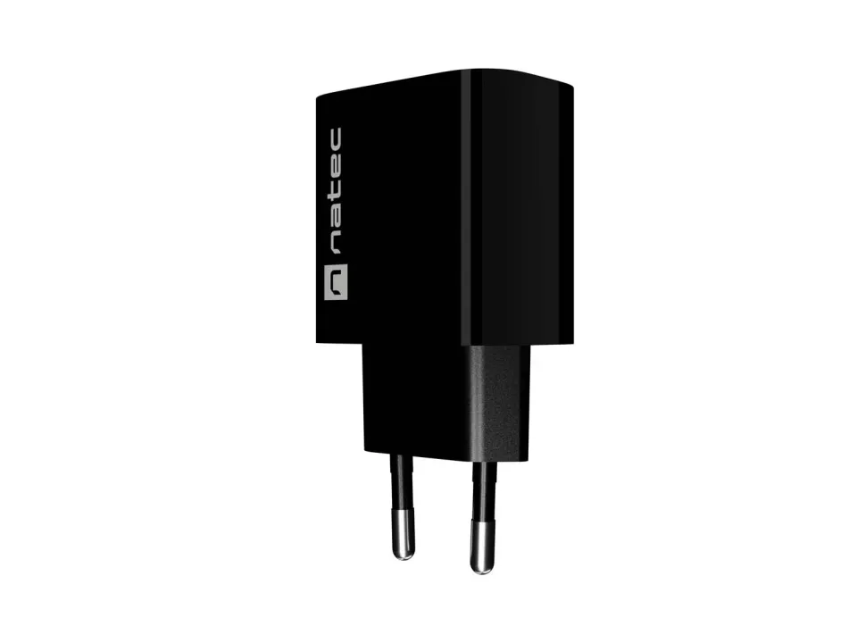 Univerzální nabíječka Natec RIBERA 20 W, 1X USB-A + 1X USB-C, černá