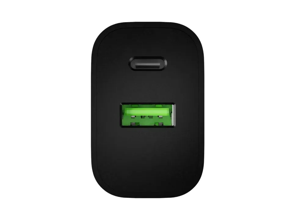 Univerzální nabíječka Natec RIBERA 20 W, 1X USB-A + 1X USB-C, černá