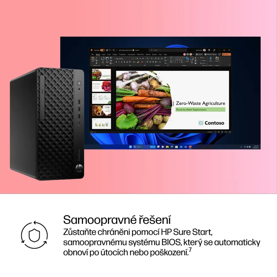HP PC ProDesk 4 Tower G1i AI, Ultra 5 235, 1x16GB, 512GB,Intel UHD (Arc)3Xe LPG,kl. a myš, 280W platin, DP+HDMI,Win11Pro
