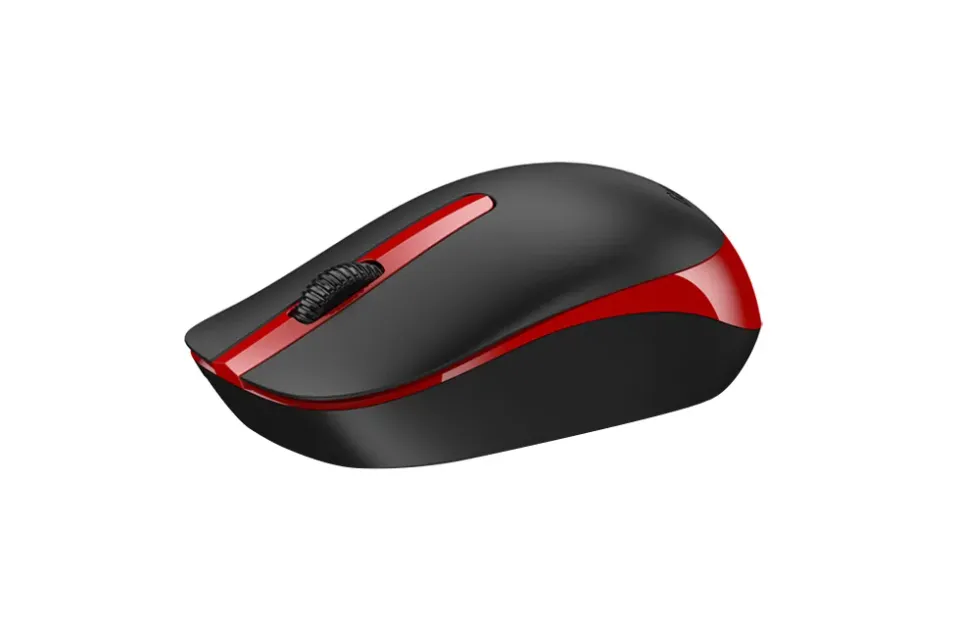Genius NX-7007 II/Kancelářská/Optická/1 200 DPI/Bezdrátová USB/Černá-červená