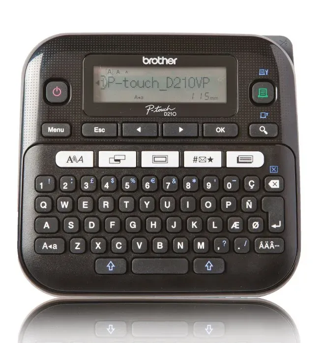 Brother P-touch PT-D210VP – tiskárna štítků do 12 mm, grafický displej, kufřík a napájecí adaptér