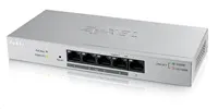 Zyxel GS1200-5HPv2 5-port Desktop Gigabit Web Smart PoE switch, 4x PoE+ GbE, PoE 60W, fanless