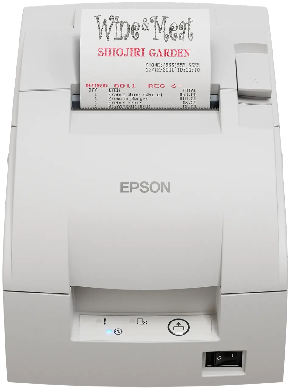 Epson TM-U220IIB (141) – jehličková tiskárna účtenek, řezačka, Ethernet a USB, zdroj, bílá