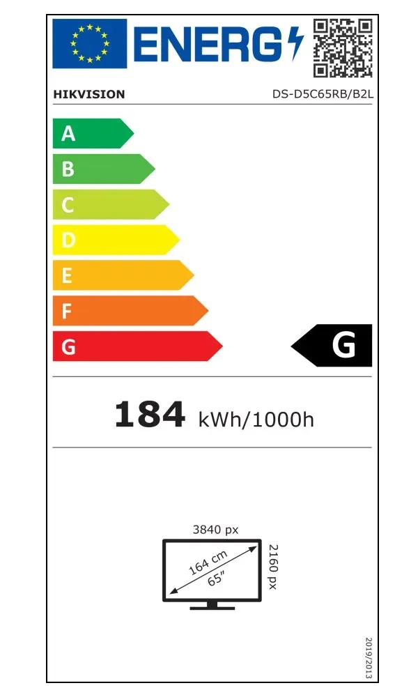 HIKVISION interaktivní dotykový panel 65", 4K, Android 14, 8GB,128G,480nit,50 points, USB, HDMI, Wifi ,BT, kamera, EDLA