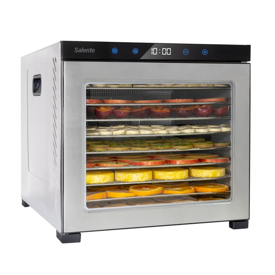Salente QuickDry, sušička ovoce, nerez, 10 nerezových sušících plat