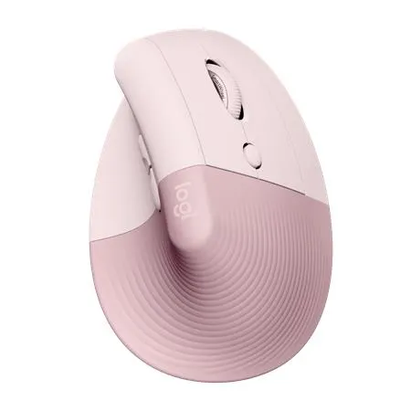 Logitech Lift Vertical Ergonomic Mouse - růžová, 400-4000dpi, 6 tlačítek, blueto