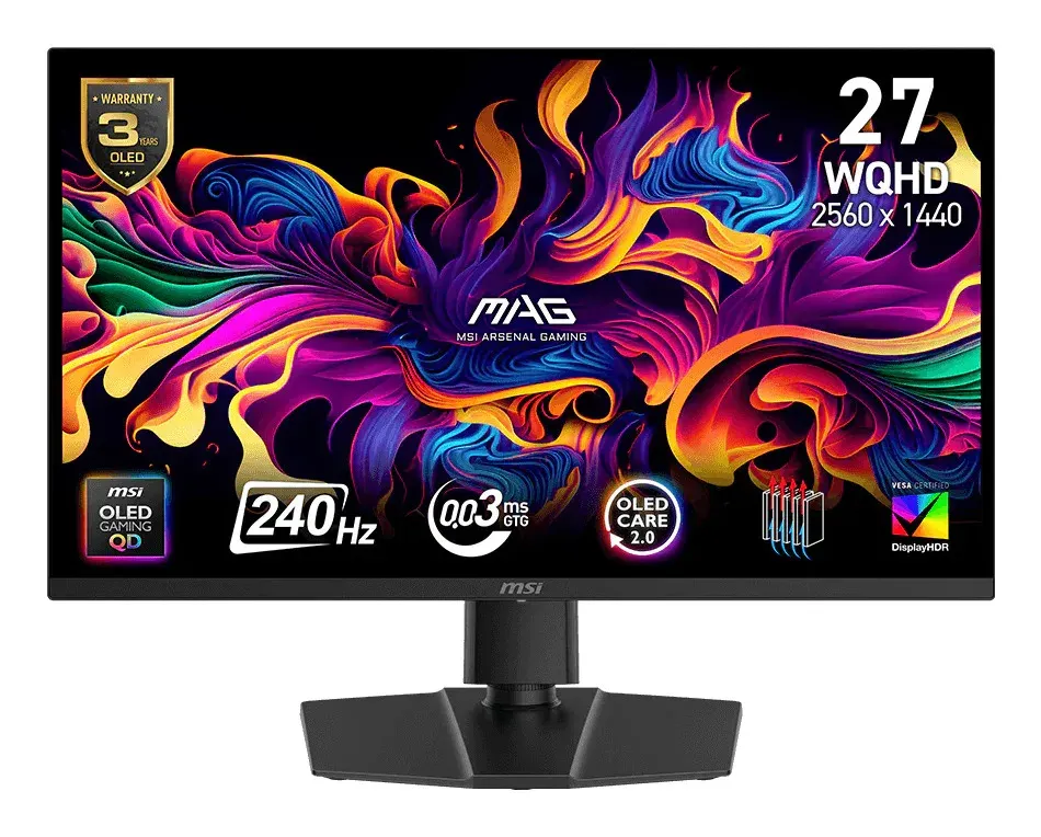 MSI MAG/273QP QD-OLED X24/26,5"/QD-OLED/QHD/240Hz/0,03ms/Černá/3R